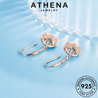 ATHENA JEWELRY ผู้หญิง วงกลมง่ายๆ มอยส์ซาไนท์ไดมอนด์ แท้ เงิน หนีบ แฟชั่น เกาหลี ต่างหู 925 ต้นฉบับ ตุ้มหู เครื่องประดับ เครื่องประดับ Silver ห่วง E770