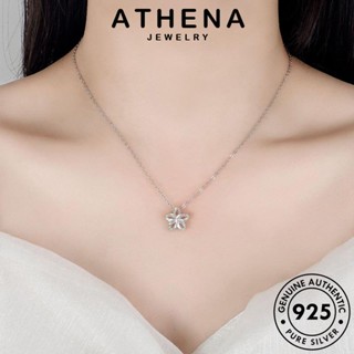 ATHENA JEWELRY เครื่องประดับ แฟชั่น Silver ต้นฉบับ สร้อยคอ ดาวห้าแฉกหวาน 925 แท้ เครื่องประดับ ผู้หญิง เกาหลี จี้ เงิน ทอง N25