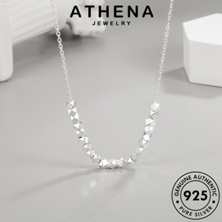 ATHENA JEWELRY แท้ ในบล็อกลม เครื่องประดับ เกาหลี เครื่องประดับ Silver สร้อยคอ 925 ต้นฉบับ เงิน ผู้หญิง แฟชั่น จี้ N32