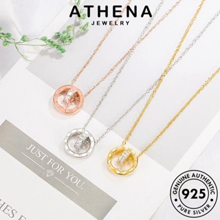 ATHENA JEWELRY 925 Silver ผู้หญิง สร้อยคอ เกาหลี แฟชั่น ทอง หมายเลขการขนส่ง แท้ เครื่องประดับ จี้ ต้นฉบับ เงิน เครื่องประดับ N35