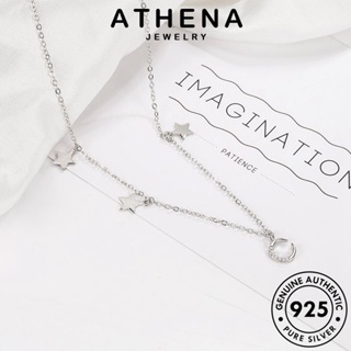 ATHENA JEWELRY สร้อยคอ เงิน จี้ เครื่องประดับ Silver พระจันทร์อารมณ์ เครื่องประดับ ต้นฉบับ ผู้หญิง 925 เกาหลี แฟชั่น แท้ N36