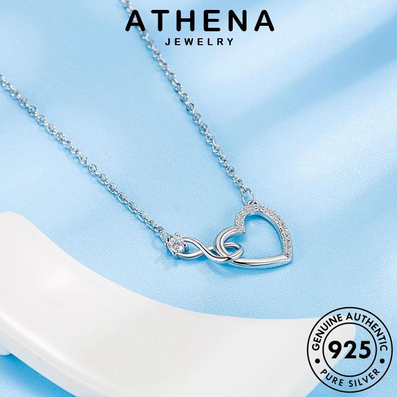 Athena เครื ่ องประดับ Love Original Simple Moissanite สร ้ อยคอเงินผู ้ หญิงเพชร 925 N44