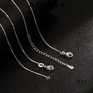 ATHENA JEWELRY แฟชั่น เครื่องประดับ เครื่องประดับ จี้ Silver เกาหลี กล่องธรรมดา แท้ ต้นฉบับ สร้อยคอ เงิน ผู้หญิง 925 N54