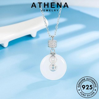 ATHENA JEWELRY ผู้หญิง เครื่องประดับ จี้ รอบย้อนยุค เครื่องประดับ แท้ สร้อยคอ ต้นฉบับ เกาหลี Silver 925 เงิน ทองหยก แฟชั่น N24