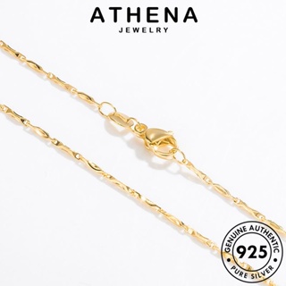 ATHENA JEWELRY ผู้หญิง สร้อยคอ ทอง เครื่องประดับ เงิน แท้ ลิ่มแฟชั่น Silver ต้นฉบับ 925 แฟชั่น จี้ เครื่องประดับ เกาหลี N64