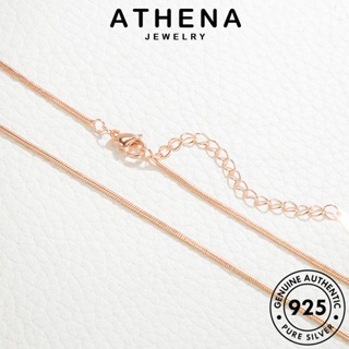 ATHENA JEWELRY เงิน สร้อยคอ ผู้หญิง แท้ เครื่องประดับ ต้นฉบับ Silver จี้ ทอง แฟชั่น เกาหลี 925 เครื่องประดับ กระดูกงูอารมณ์ N68