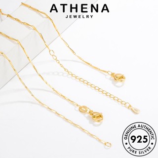 ATHENA JEWELRY สร้อยคอ ทอง เมล็ดแตงโมธรรมดา Silver 925 เกาหลี ผู้หญิง แฟชั่น แท้ ต้นฉบับ เงิน เครื่องประดับ เครื่องประดับ จี้ N71