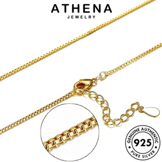 ATHENA JEWELRY Silver กล่องแฟชั่น ทอง เกาหลี เครื่องประดับ แฟชั่น ผู้หญิง ต้นฉบับ จี้ แท้ เครื่องประดับ 925 เงิน สร้อยคอ N72