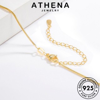 ATHENA JEWELRY เครื่องประดับ แท้ จี้ เครื่องประดับ แฟชั่น ทอง กระดูกงูกลมแบบยุโรปและอเมริกา ผู้หญิง เกาหลี เงิน ต้นฉบับ สร้อยคอ 925 Silver N73