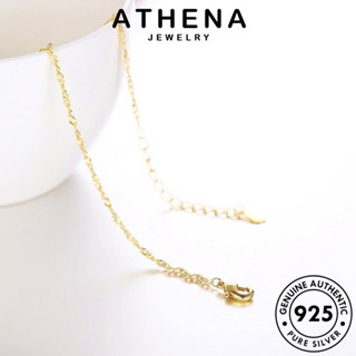 ATHENA JEWELRY จี้ เครื่องประดับ สร้อยคอ ต้นฉบับ แท้ เกาหลี เครื่องประดับ เงิน ระลอกน้ำแฟชั่น แฟชั่น 925 ผู้หญิง Silver ทอง N76