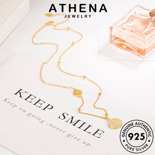 ATHENA JEWELRY จี้ เกาหลี สร้อยคอ แท้ แฟชั่น เครื่องประดับ 925 ไดมอนด์ ผู้หญิง มอยส์ซาไนท์ พรวินเทจ Silver โกลด์ เครื่องประดับ ต้นฉบับ เงิน N308