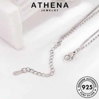 ATHENA JEWELRY มูนสโตน เครื่องประดับ รูปหัวใจหวานๆ สร้อยคอ 925 ผู้หญิง แฟชั่น แท้ จี้ เครื่องประดับ ต้นฉบับ Silver เกาหลี เงิน N324