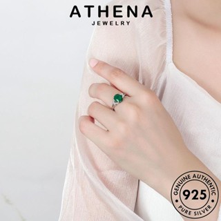 ATHENA JEWELRY เกาหลี มรกต ต้นฉบับ Silver เครื่องประดับ เงิน แหวน 925 แฟชั่น ผู้หญิง เครื่องประดับ แท้ เปิดตัวอย่างโรแมนติก R34