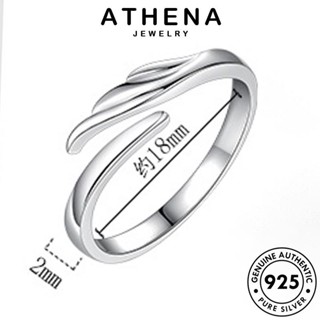 ATHENA JEWELRY เกาหลี แหวน เครื่องประดับ ต้นฉบับ แท้ 925 มอยส์ซาไนท์ไดมอนด์ แฟชั่นปีกนางฟ้า เงิน คู่รัก เครื่องประดับ Silver แฟชั่น R41