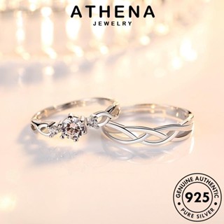 ATHENA JEWELRY เงิน แฟชั่นสิบไมล์ของ แฟชั่น มอยส์ซาไนท์ไดมอนด์ เครื่องประดับ เครื่องประดับ คู่รัก Silver แท้ แหวน 925 ต้นฉบับ เกาหลี R42