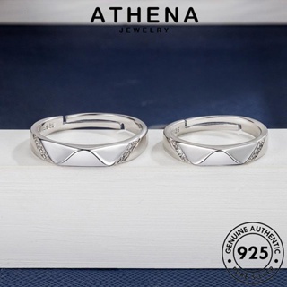 ATHENA JEWELRY เงิน แท้ คู่รัก 925 เครื่องประดับ เครื่องประดับ แห้วง่ายๆ แหวน แฟชั่น ต้นฉบับ Silver เกาหลี R68