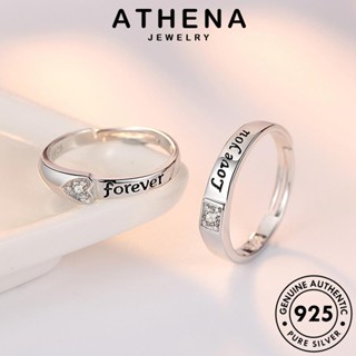 ATHENA JEWELRY คู่รัก เครื่องประดับ แท้ รักแฟชั่น Silver มอยส์ซาไนท์ไดมอนด์ เครื่องประดับ เกาหลี เงิน แฟชั่น แหวน ต้นฉบับ 925 R77