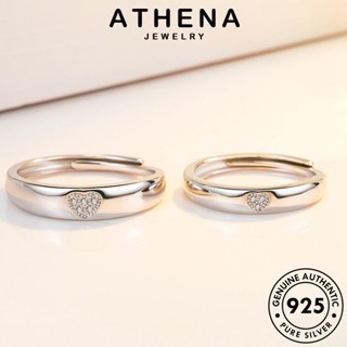 ATHENA JEWELRY เครื่องประดับ คู่รัก เงิน Silver แท้ ต้นฉบับ เครื่องประดับ ความรักที่เรียบง่าย มอยส์ซาไนท์ไดมอนด์ เกาหลี 925 แหวน แฟชั่น R87