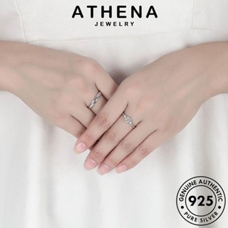 ATHENA JEWELRY Silver เครื่องประดับ เกาหลี เครื่องประดับ เงิน มอยส์ซาไนท์ไดมอนด์ แหวน ต้นฉบับ รักแรกพบที่สง่างาม 925 คู่รัก แฟชั่น แท้ R119