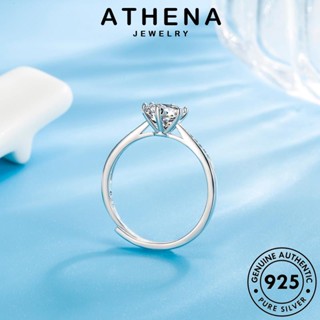 ATHENA JEWELRY เกาหลี มอยส์ซาไนท์ไดมอนด์ แหวน เครื่องประดับ ข้อเสนอที่คลาสสิก เงิน เครื่องประดับ ผู้หญิง ต้นฉบับ 925 Silver แฟชั่น แท้ R125