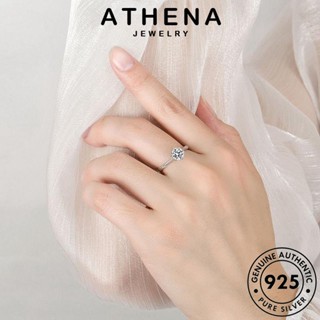 ATHENA JEWELRY 925 เครื่องประดับ ต้นฉบับ เครื่องประดับ แขนดอกไม้แฟชั่น มอยส์ซาไนท์ไดมอนด์ แท้ เกาหลี Silver แฟชั่น เงิน ผู้หญิง แหวน R129