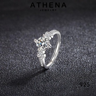 ATHENA JEWELRY เงิน มอยส์ซาไนท์ไดมอนด์ 925 แฟชั่น เครื่องประดับ แท้ แฟชั่นคู่รัก แหวน Silver เกาหลี ต้นฉบับ เครื่องประดับ ผู้หญิง R135