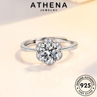 ATHENA JEWELRY มอยส์ซาไนท์ไดมอนด์ Silver 925 ผู้หญิง ต้นฉบับ ตาแฟชั่น เครื่องประดับ เกาหลี เงิน แฟชั่น แหวน แท้ เครื่องประดับ R137