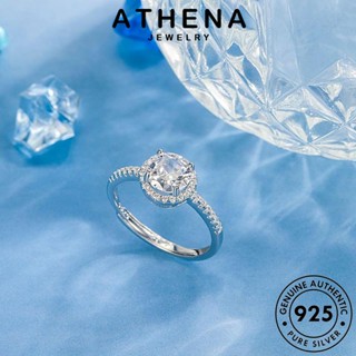 ATHENA JEWELRY เงิน ต้นฉบับ ผู้หญิง แท้ รอบเพชรเต็ม มอยส์ซาไนท์ไดมอนด์ Silver แหวน แฟชั่น เครื่องประดับ เกาหลี เครื่องประดับ 925 R143