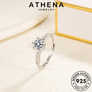 ATHENA JEWELRY แหวน แท้ ต้นฉบับ เครื่องประดับ เครื่องประดับ ผู้หญิง 925 เกาหลี เงิน Silver รังแฟชั่น แฟชั่น มอยส์ซาไนท์ไดมอนด์ R144