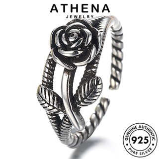 ATHENA JEWELRY ต้นฉบับ 925 เครื่องประดับ แหวน Silver แท้ แฟชั่น ผู้หญิง เงิน เครื่องประดับ เกาหลี กุหลาบวินเทจ R149