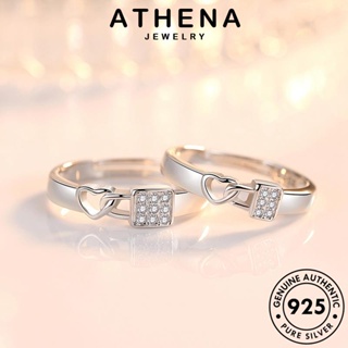 ATHENA JEWELRY มอยส์ซาไนท์ไดมอนด์ 925 เงิน เกาหลี เครื่องประดับ แฟชั่น แหวน เครื่องประดับ คู่รัก แท้ เปิดเวอร์ชั่นเกาหลี ต้นฉบับ Silver R89