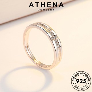 ATHENA JEWELRY 925 แฟชั่น แท้ บุคลิกภาพ เกาหลี เครื่องประดับ เครื่องประดับ คู่รัก เงิน Silver แหวน ต้นฉบับ มอยส์ซาไนท์ไดมอนด์ R99