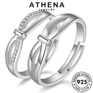 ATHENA JEWELRY ต้นฉบับ เครื่องประดับ แหวน เกาหลี แฟชั่นพัน 925 คู่รัก เงิน เครื่องประดับ แฟชั่น แท้ Silver R105