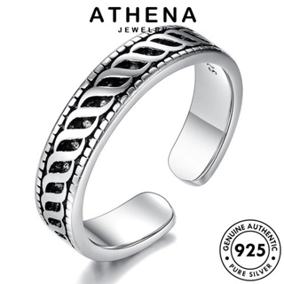 ATHENA JEWELRY แหวน เงิน เกาหลี ต้นฉบับ แฟชั่น ผู้หญิง Silver เครื่องประดับ ตารางย้อนยุค 925 แท้ เครื่องประดับ R162