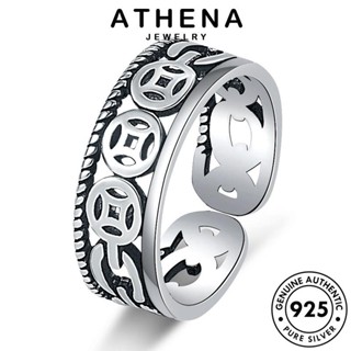 ATHENA JEWELRY แฟชั่น 925 ต้นฉบับ เงิน แท้ Silver เครื่องประดับ ผู้หญิง แหวน เครื่องประดับ เกาหลี เหรียญวินเทจ R171