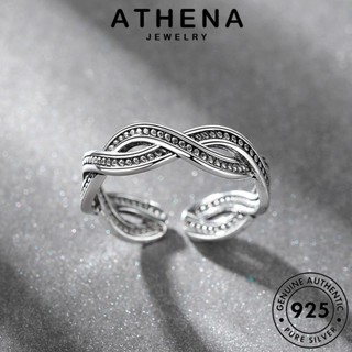 ATHENA JEWELRY ต้นฉบับ แท้ ผู้หญิง เปิดย้อนยุค แหวน 925 Silver เงิน เครื่องประดับ เครื่องประดับ แฟชั่น เกาหลี R184