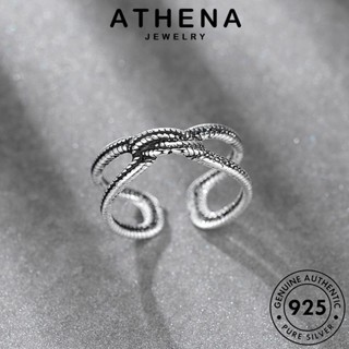 ATHENA JEWELRY เกาหลี บิดเกลียวย้อนยุค Silver แท้ เครื่องประดับ ผู้หญิง เครื่องประดับ แฟชั่น 925 แหวน เงิน ต้นฉบับ R204