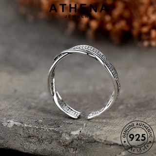 ATHENA JEWELRY ต้นฉบับ แฟชั่น เชือกแฟชั่นพัน เงิน แหวน แท้ Silver เครื่องประดับ เครื่องประดับ ผู้หญิง เกาหลี 925 R206