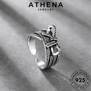 ATHENA JEWELRY Silver เครื่องประดับ แหวน เกาหลี เครื่องประดับ แฟชั่น ผู้หญิง แท้ 925 ต้นฉบับ เงิน โบว์ย้อนยุค R210