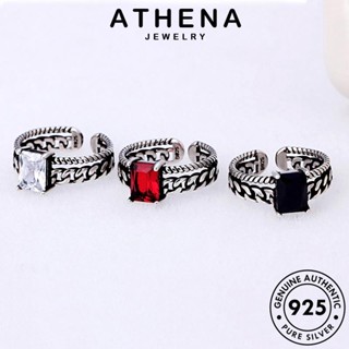 ATHENA JEWELRY ผู้หญิง Silver แท้ มอยส์ซาไนท์ไดมอนด์ 925 ต้นฉบับ เงิน เกาหลี เครื่องประดับ แฟชั่น แหวน บิดย้อนยุค เครื่องประดับ R211