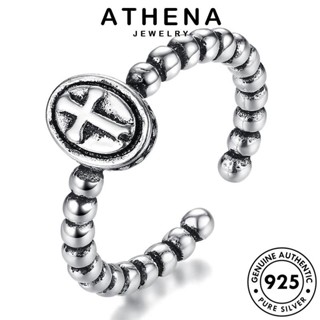 ATHENA JEWELRY ข้ามวินเทจ ผู้หญิง แหวน Silver เกาหลี แท้ แฟชั่น เงิน 925 เครื่องประดับ ต้นฉบับ เครื่องประดับ R222