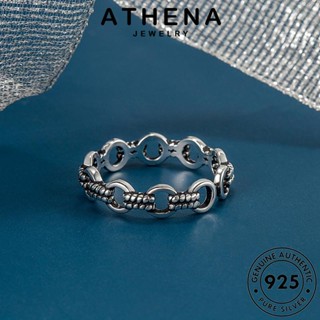 ATHENA JEWELRY Silver เครื่องประดับ แหวน เกาหลี แฟชั่น ต้นฉบับ แท้ ผู้หญิง เครื่องประดับ เงิน 925 หัวเข็มขัดย้อนยุค R225