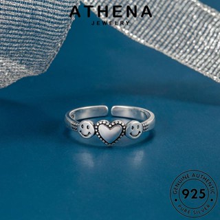 ATHENA JEWELRY เครื่องประดับ แฟชั่น เครื่องประดับ ผู้หญิง Silver ยิ้มหวานหัวใจ ต้นฉบับ เกาหลี 925 แหวน เงิน แท้ R229