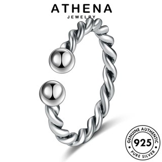 ATHENA JEWELRY ต้นฉบับ เครื่องประดับ แฟชั่น เครื่องประดับ เกาหลี เชือกถักบิดวินเทจ เงิน แหวน ผู้หญิง 925 แท้ Silver R231