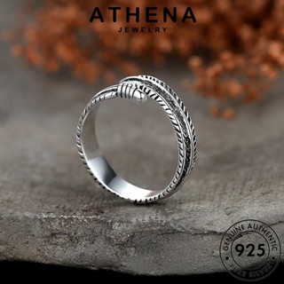 ATHENA JEWELRY แท้ เครื่องประดับ แหวน เงิน เกาหลี Silver แฟชั่น ผู้หญิง ขนนกย้อนยุค 925 เครื่องประดับ ต้นฉบับ R194