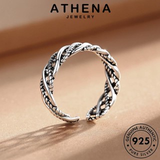 ATHENA JEWELRY ต้นฉบับ เงิน เกาหลี 925 เครื่องประดับ แท้ แหวน โซ่คู่แฟชั่น เครื่องประดับ ผู้หญิง Silver แฟชั่น R196