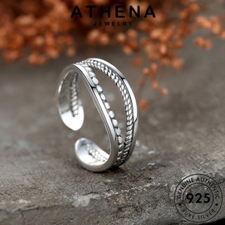 ATHENA JEWELRY 925 ผู้หญิง เครื่องประดับ เกาหลี แท้ ต้นฉบับ Silver แหวน เครื่องประดับ แฟชั่น เรโทรหัวเราะปาก เงิน R237