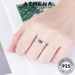 ATHENA JEWELRY เครื่องประดับ Silver เครื่องประดับ 925 แท้ แฟชั่น แหวน สี่เหลี่ยมสร้างสรรค์ เงิน ต้นฉบับ ผู้หญิง เกาหลี R243