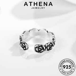 ATHENA JEWELRY Silver เครื่องประดับ กุหลาบวินเทจ เงิน แท้ ต้นฉบับ เกาหลี 925 ผู้หญิง แหวน เครื่องประดับ แฟชั่น R250