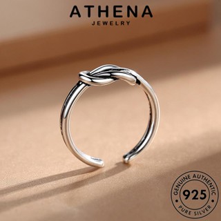 ATHENA JEWELRY เครื่องประดับ ต้นฉบับ โบว์ย้อนยุค แท้ ผู้หญิง 925 เกาหลี แหวน เครื่องประดับ เงิน Silver แฟชั่น R251